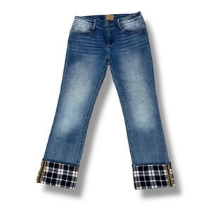 Driftwood Colette Straight Jeans 27 Medium Wash Boho Denim Clean Off Duty